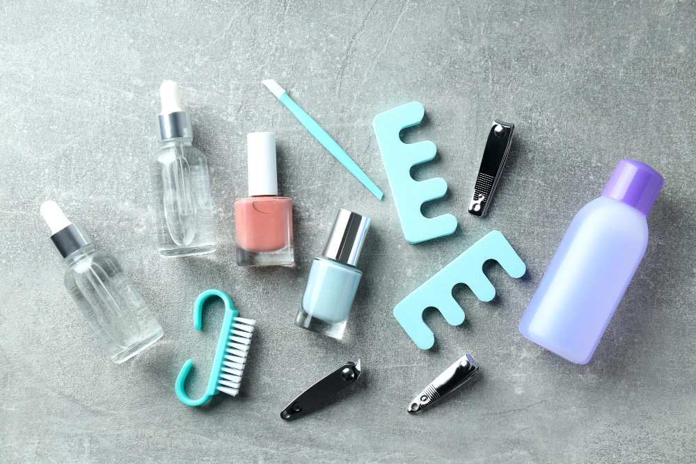 An image of tools in a nail care kit